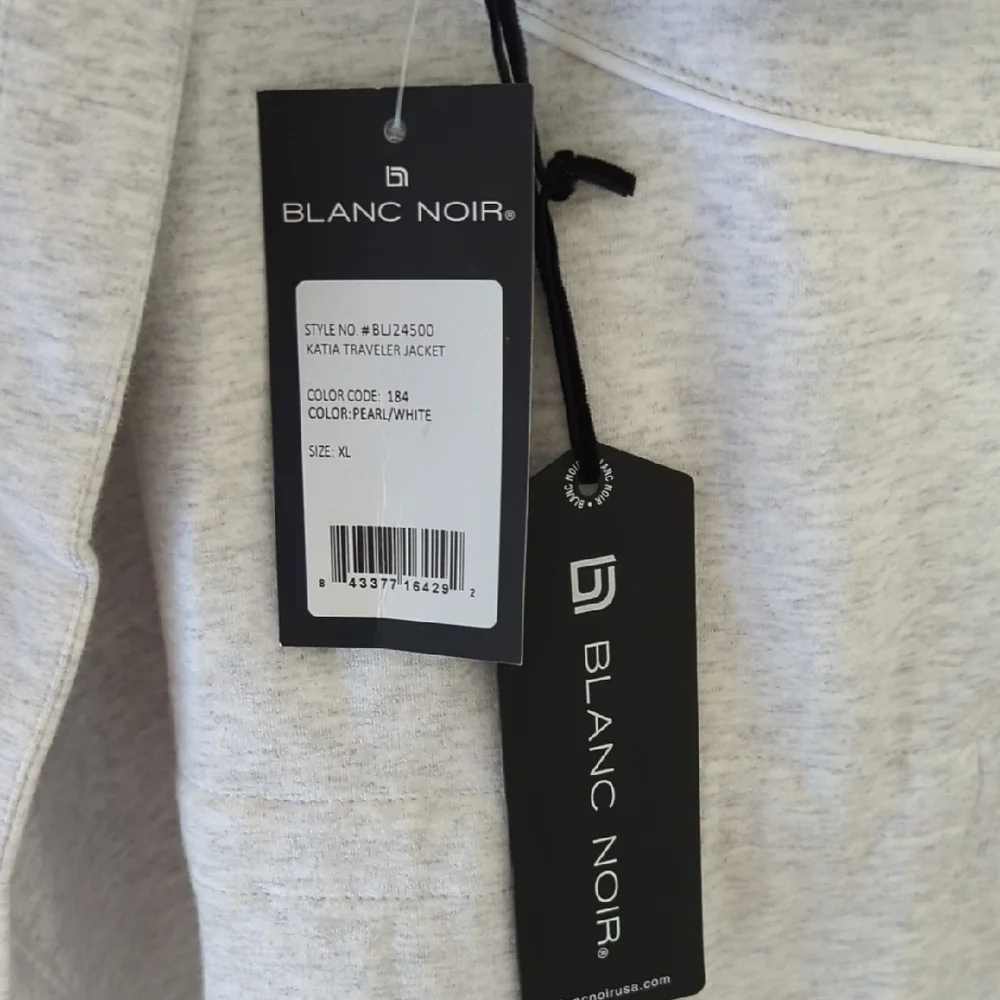 Blanc Noir Light Gray Hooded Trench Coat - Picture 3 of 13